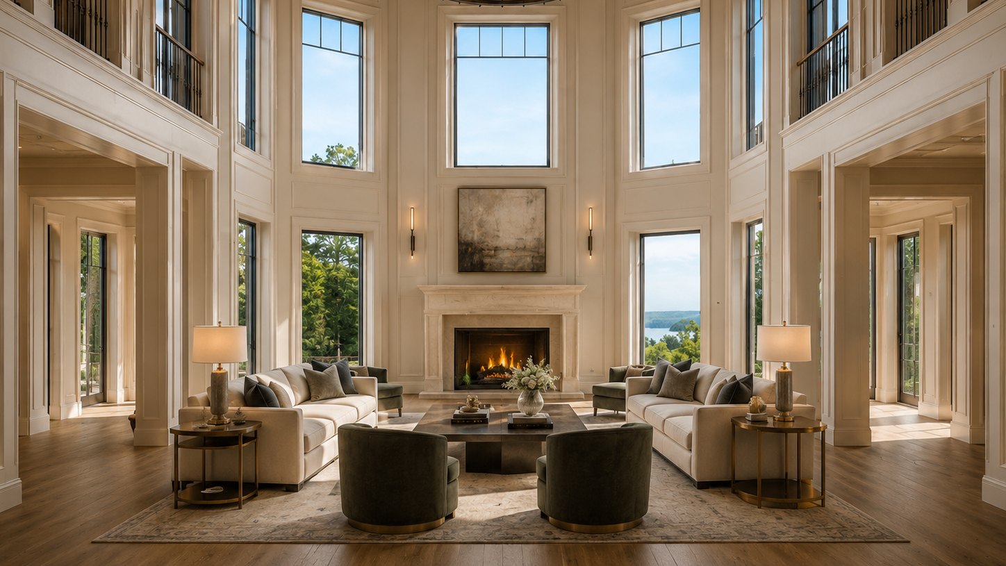 Finished large living room renovation