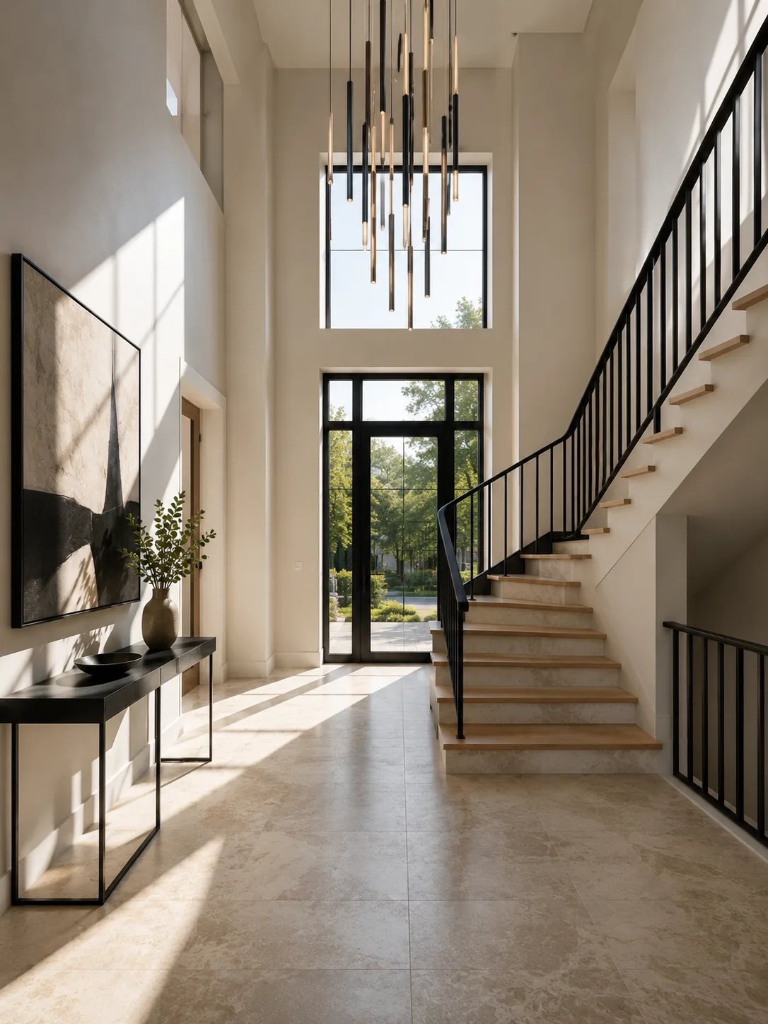 Skyline entry and staircase